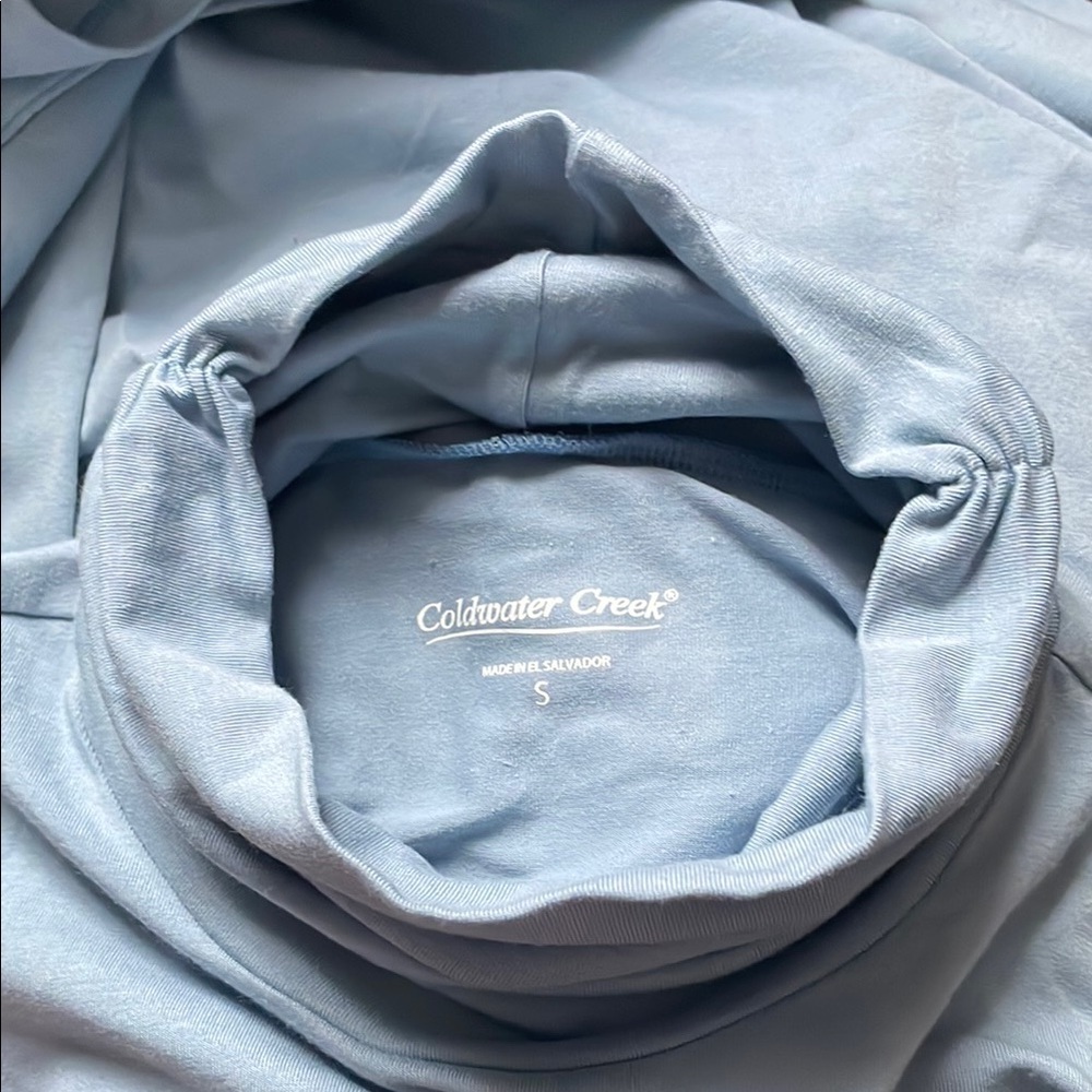 Coldwater Creek Soft Blue turtleneck